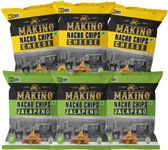 Makino - Jain No Onion No Garlic Nacho Chips Flavour of 60 Gram | Jalapeno | Cheese | Tortilla | Healthy | Tasty Savoury Snack | Delicious Nacho Chips | Low Calorie - Pack of 6