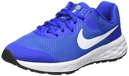 NIKE Nike Revolution 6 Nn (Gs) Gymnastics Shoe Unisex Kids, Game Royal White Black, 6 UK