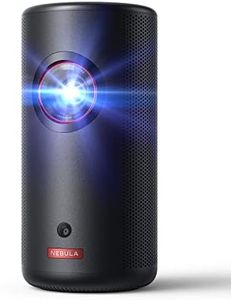 NEBULA Capsule 3 Laser Projector, Upgraded with Google TV and Official Netflix, Mini Smart TV Projector with Wi-Fi, Outdoor Portable Projector, Dolby Digital, 120-Inch Screen, 2.5H Built-In Battery