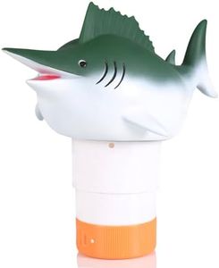 XY-WQ Chlorine Floater, Floating Pool Chlorine Dispenser (Swordfish), Fits 1 and 3 Inch Tablets for Large and Small Pools, Hot Tub, Spa