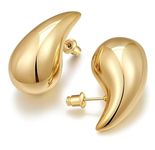 BLINGEE Korean Earrings For Women Girls Water Drop Celebrity Fashion Earring Trendy Stylish Fancy Tear Drop Earring Set Stud Earring Drops & Danglers Gold Gold Plated