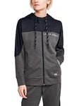 Under Armour Recover Knit Full Zip Warm-Up Top - Jet Gray Medium Heather/Black/Onyx White (010), Medium