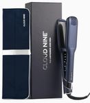 CLOUD NINE Contouring Wide Iron Navy | Wide Plate Hair Straighteners for Women | 2-in-1 Straightener and Curler | Ceramic Curved Plates | Revive Mode