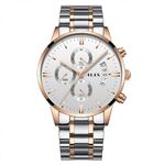 ALIX Stylish Silver Rosegold Chronograph Date Display Water Resistant Analog Watch for Men