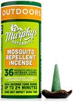 Murphy’s Naturals Mosquito Repellent Incense Cones (36 Count) | Ceramic Burning Dish Included | Proven, Natural Ingredients Like Rosemary, Lemongrass and Citronella | Each Cone Protects 24+ Minutes