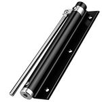 zeng Spring Door Closer, Stainless Steel Adjustable Automatic Door Closer for Residential/Commercial use, Stainless Steel Surface Mounted Door Closer (Black - 1pcs)