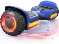 Gyroor Hoverboard New G13 All Terrain Hoverboard with LED Lights & 500W Motor, Self Balancing Off Road Hoverboards with Bluetooth for Kids ages 6-12 and Adults Gift-Black