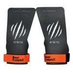 Bear KompleX Carbon No Hole Speed Hand Grips for Pull-Ups, Weightlifting, WODs with Wrist Straps, Cross-Training Gloves, Comfort and Support, Hand Protection from Rips and Blisters for Men and Women