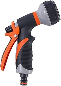 NIKAVI Garden Hose Nozzle, Water Hose Nozzle Spray, Heavy Duty Water Spray Gun High Pressure Washer Sprayer with 8 Patterns, Suitable for Watering Garden, Cleaning, Showering Pet and Washing Cars