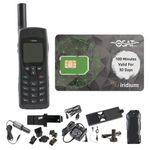 OSAT Iridium 9555 Satellite Phone Telephone & Prepaid SIM Card with 100 Minutes / 30 Day Validity - Voice, Text Messaging SMS Global Coverage