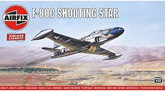 Airfix Vintage Classics F-80C Shooting Star 1:72 British Military Aviation Plastic Model Kit A02043V