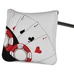 4 Aces Poker and Chips White Magnet