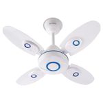 Candes Nexo 600 mm /24 inch High Speed Ceiling Fan | BEE Star Rated, High Air Delivery & Energy Saving | Small Fan for Kitchen, Balcony & Small Room | 1+1 Year Warranty | White Blue