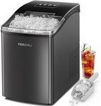 YESERLI Nugget Ice Maker,40lbs/Day Soft Chewable Pellet Countertop Ice Maker with Self-Cleaning Function,Ice Machine with Ice Scoop&Basket,One-Click Operation Pannel for Home,Office,Party,RV,Black
