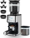 Homtone Conical Burr Coffee Grinder Electric for Portafilter, 51 Precise Grind Settings Bean Coffee Grinder for Espresso/Drip/Pour Over/French Press, Anti-Static, 12 Cup