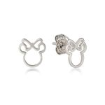 Disney Couture Kingdom 925 Sterling Silver Minnie Outline Earrings