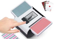 OBLITZON Automatic Card Shuffler Machine, Electric Card Shuffler for 1-2 Decks One-Touch AUTO & Manual Mode Rechargeable 2000mAh Battery Low Noise Ideal for Poker UNO Blackjack Skip-Bo Phase 10