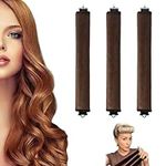 VANVO Heatless Hair Curler Set | Flexi Rods for Heatless Curls for All Hair Types |Hair Curlers To Sleep in | No Heat Curlers for short hair Overnight Blowout overnight rods hair rollers (Brown)