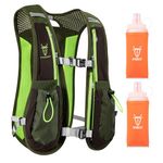 UTOBEST Running Hydration Pack Lightweight Racing Backpack 5 Liter with 2 Soft Flask 350 ml