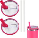 2 Pack 40 oz Tumbler Flip Straw Lid