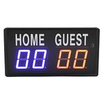 Scoreboard, Portable Tabletop Electronic Digital Score Keeper, 5 Brightness Battery Powered Keep Scores 1-99 Scoreboards with Remote for Cornhole, Tennis, Basketball, Volleyball (US Plug)