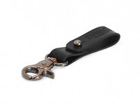 TRIPMACHINE COMPANY Genuine Leather Keychain (Black with Metallic Black)