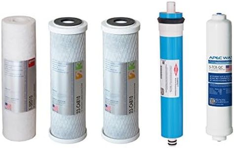 APEC Water Systems FILTER-MAX45 US Made 50 GPD Complete Replacement Set for Ultimate Series Reverse Osmosis Water Filter System Stage 1-5