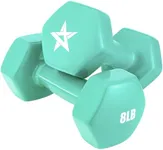 Yes4All Dumbbell Vinyl Coated - 8 lbs - Bermuda - Pair