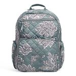 Vera Bradley Women's Performance Twill Commuter Backpack Bookbag, Tiger Lily Blue Oar, One Size