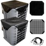 Modern Wave - Central Air Conditioner Covers Set for Outside Units 36 x 36 - Top Universal mesh and Winter Waterproof Outdoor AC Defender Set (36" x 36")