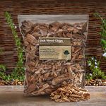 OAK BBQ Smoking Wood Chips Jumbo 4.5 Litre Bag – (24 Great Flavours 100% Natural Nothing Added) Smoking Food in a Smoker/BBQ - Many from our own Woodland (Oak)