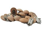 Alenybeby 10pcs Natural Beech Wood Clips Teething Grasping Holders Cute Suspender Dummy Clips Charm Antique DIY Beading Pacifier Chain Accessory