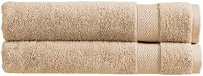 Christy Refresh Bath Sheet Sets | Set of 2 | Quick Dry | Tonal and Stylish | Soft Plush Large Bathroom Towels | Absorbent Shower Towels | 100% Cotton 550GSM | Machine Washable | Driftwood