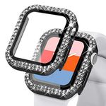 KADES Compatible for Bling Apple Watch Protective Case with Built-in Screen Protector for Apple Watch 38mm iWatch Series 3 2 1 (38mm, Black)