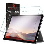 TECHGEAR GLASS Edition [2 Pack] Screen Protectors fits Microsoft Surface Pro 7 / Pro 7 Plus, Genuine Tempered Glass Screen Protectors [9H Toughness] [HD Clarity] [Scratch-Resistant] [No-Bubble]