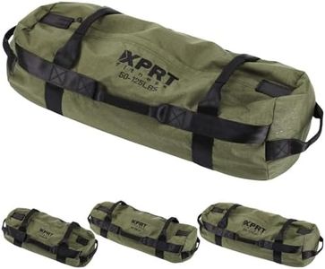 XPRT Fitness Workout Sandbag for Heavy Duty Workout Cross Training 7 Multi-positional Handles - Color Army Green/Black/Camo (Army Green, Large)