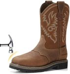 HISEA Men's Western Cowboy Boots Sq