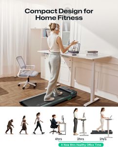 UREVO Smart Under Desk Walking Pad Treadmill – Portable Home Office Fitness