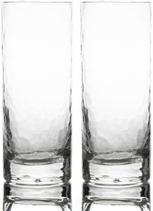 Bull in China Rock Glasses | Set of 2 Hand-Blown Whiskey Glasses | Made in USA | Locally Crafted in Tacoma, Washington | Unique Textured Patterns | Perfect for Whiskey, Bourbon & Cocktails - White