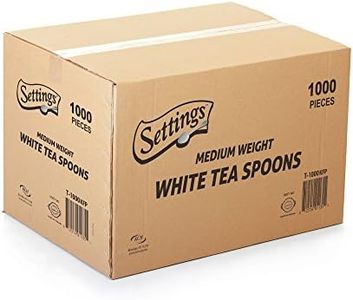 Settings 1000 Count White Plastic Spoons – Disposable Cutlery for Parties, Events, Catering, and Takeout