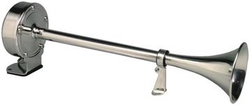 Ongaro Deluxe SS Single Trumpet Horn - 12V