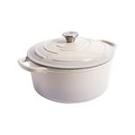 Larder & Vine Enameled Cast Iron Round Dutch Oven | 5.7 qt. (Stone)