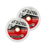 DT-DIATOOL Diamond Marble Blade 115mm 2-Pack - Diamond Ctting Disc for Ceramic Tile Porcelain Tile Granite Vacuum Brazed Diamond Blade for Angle Grinder Circular Saw