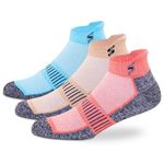 Supersox Anklet Ankle Length Socks for Men & Women (Unisex) Made With Durable, Breathable Cotton, Anti Odour & Anti Bacterial, Running, Sports - Pack of 3, Free Size (Sky Blue, Beige, Pink)