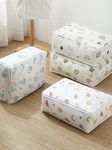 CHANCY big size under bed Storage Organizer, Moisture Proof Mildew Proof Dust Proof Quilt Storage Bags, for Storing Quilts Coats, Jackets Pillows, Blankets Underbed Storage Bag (70 * 50 * 25 CM) (3)