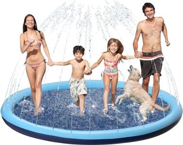 Tosekry Juegos Piscina para Niños, 200CM Piscina Chorros Perro Antideslizante Piscina, Juegos de Agua para Niños Exterior Juegos de Piscina para Niños Juguetes de Agua para Niños(Azul-200cm)
