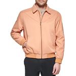 Dockers Men's Micro Twill Golf Bomber Jacket (Standard and Big & Tall) Windbreaker, Apricot, M