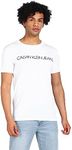 Calvin Klein 2 Pack Slim Organic T-Shirts, White, Large