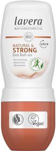 Lavera Desodorante Roll-on Natural & Strong 48+ h – vegano – Cosmética natural – Ginseng orgánico y minerales naturales – sin aluminio – Protección fiable – 48 horas de desodorante – 50 ml