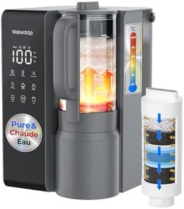 Waterdrop WD-M1 Inverse Osmose Eau Filtre Comptoir, 𝐂𝐡𝐚𝐮𝐝𝐞 Eau Comptoir Inverse Osmose Systèm, 7 Température Options, 6 Etapes Purification, 3:1 Pur à Egoutter, Pas Installation